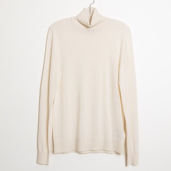 TIGER OF SWEDEN Merino Wool Turtleneck Sweater Nevile Pullover in Ivory Medium - Picture 4 of 16